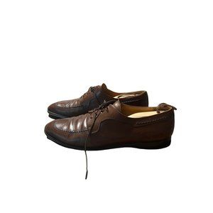 Miguel Angel Brown Deerskin Lace Up Dress Oxfords Shoes Men's 12 M